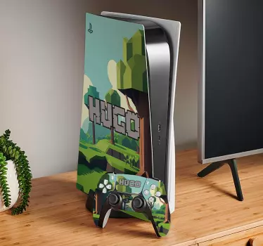 Mineverse Design mit Namen PS5 Skin - TenStickers