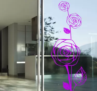 Aufkleber kreatives Rosenmuster - TenStickers