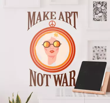 Wandtattoo Make art not war - TenStickers