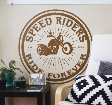 Wandtattoo Motorrad Speed Riders - TenStickers