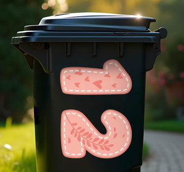 Aufkleber mülltonne dekorative textelemente - TenStickers