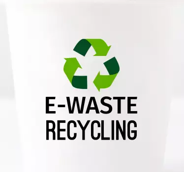 Aufkleber mülltonne e-waste recycling symbol - TenStickers