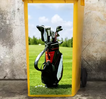 Aufkleber Mülltonne golftaschen-essentials - TenStickers