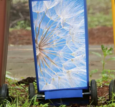 Aufkleber Mülltonne löwenzahn blumendetail - TenStickers