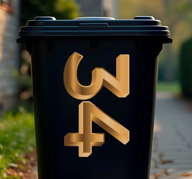Aufkleber mülltonne personalisierte zahlenanordnung - TenStickers