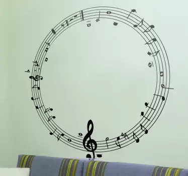Wandtattoo Schlafzimmer Musiknoten - TenStickers
