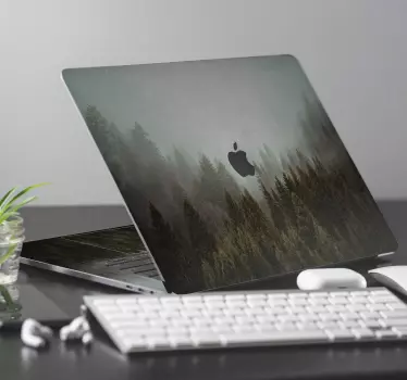 Laptop Sticker Wald Nebliger Wald - TenStickers