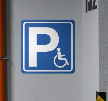 Sticker Parkschild Behinderten Parkplatz - TenStickers