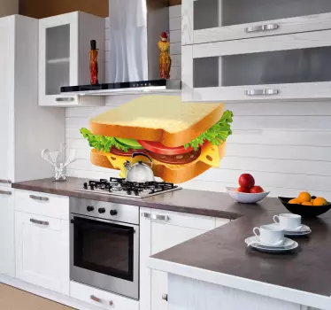 Aufkleber Sandwich Küche - TenStickers
