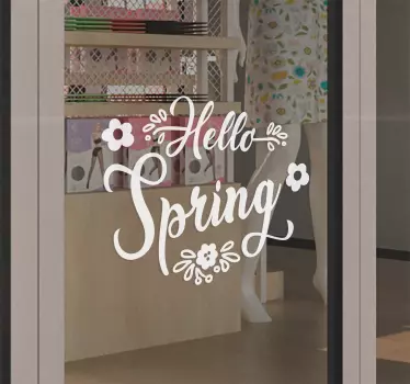 Schaufenster Aufkleber hallo frühling - TenStickers
