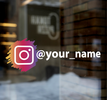 Schaufensteraufkleber Benutzerdefinierter Instagram-account - TenStickers