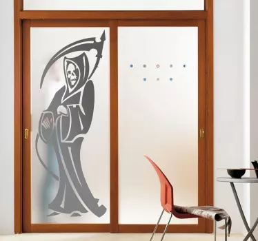 Türaufkleber mystischer Sensenmann - TenStickers