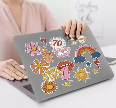 Hippie Vibes Aufkleber Set - TenStickers