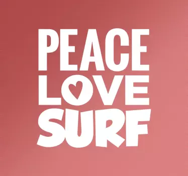 Sticker surf peace love - TenStickers