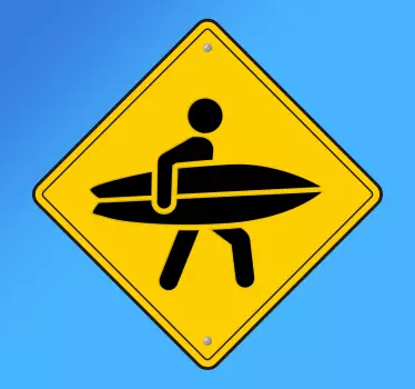 Surfer Schild Wandtattoo Jugendzimmer - TenStickers