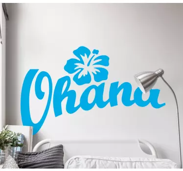 Aufkleber Text Blume ohana - TenStickers