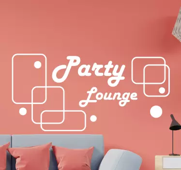 Aufkleber Text Party Lounge - TenStickers