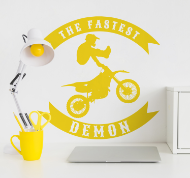 Motorrad Aufkleber The Fastest Demon - TenStickers