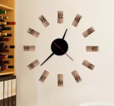 Aufkleber Uhr Korken - TenStickers