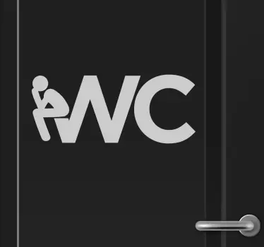 Sticker WC mit Icon - TenStickers