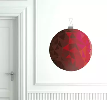Aufkleber Weihnachtskugel Rot - TenStickers