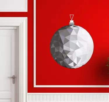 Aufkleber Weihnachtskugel Silber - TenStickers