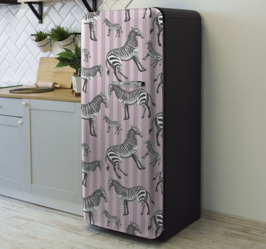 Folie Kühlschrank zebramuster-overlay - TenStickers