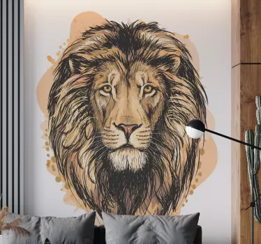 Wandtattoo Wohnzimmer Löwe - TenStickers