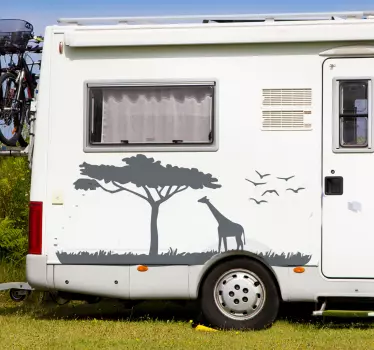 Wohnwagen Aufkleber Wildes Tier Dschungeltiere - TenStickers