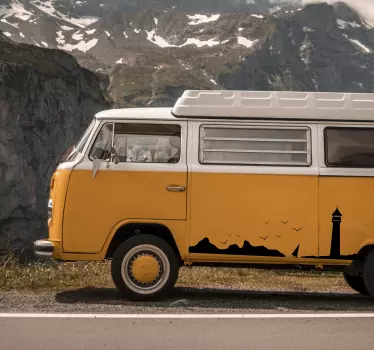 Leuchtturm auf See Wohnmobil Aufkleber - TenStickers