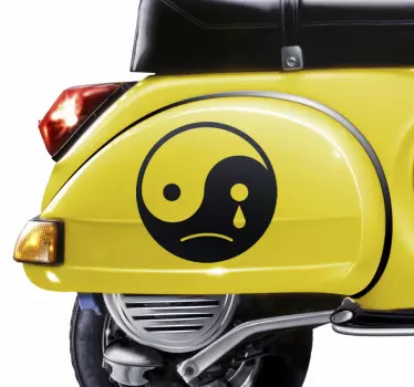 Aufkleber YingYang traurig - TenStickers