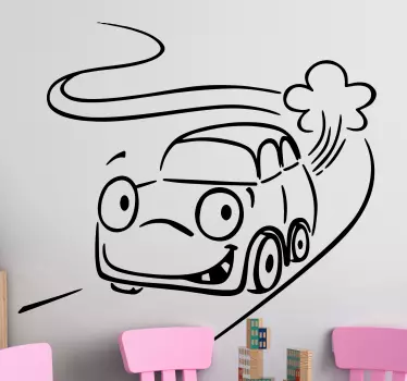 Auto auf Straße Aufkleber - TenStickers