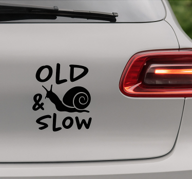 Autoaufkleber alte und langsame schnecke - TenStickers