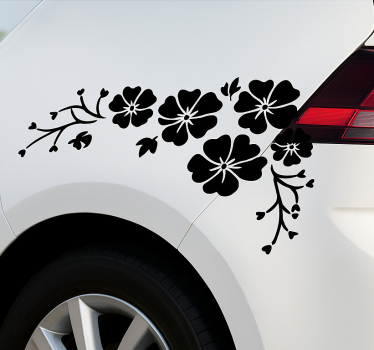 Autoaufkleber schwarze kirschblüte - TenStickers