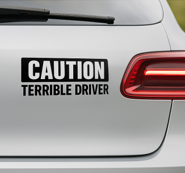 Autoaufkleber achtung schlechter fahrer - TenStickers