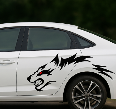Autoaufkleber wilder wolf seitlich - TenStickers