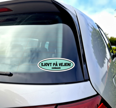 Autoaufkleber ausgefallenes dänisches straßenschild - TenStickers