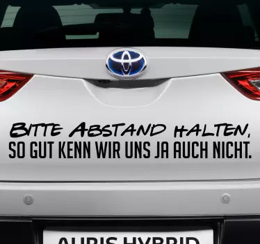Autoaufkleber Bitte Abstand halten - TenStickers