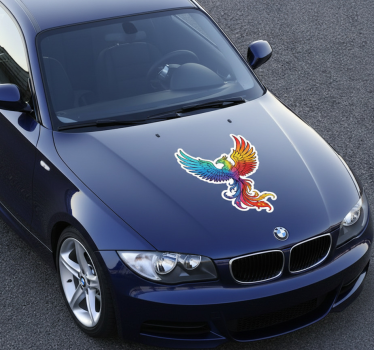 Autoaufkleber bunter aufsteigender phönix - TenStickers
