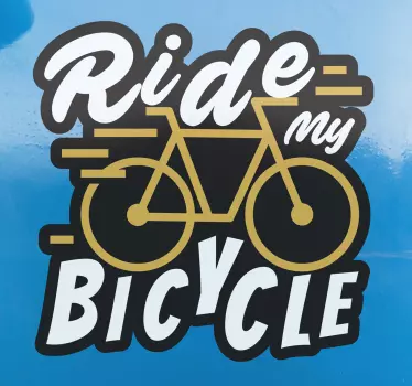 Autoaufkleber fahre mit dem fahrrad - TenStickers