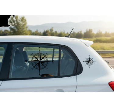 Autoaufkleber großer reise-kompass - TenStickers