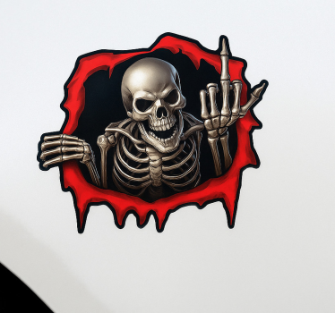 Autoaufkleber gruseliges 3d skelett - TenStickers