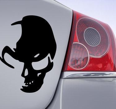 Autoaufkleber halbtoter schädel - TenStickers