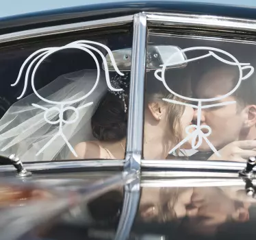 Autoaufkleber Hochzeit Mann & Frau - TenStickers
