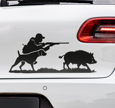 Autoaufkleber jagd-silhouette - TenStickers