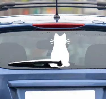 Autoaufkleber Katzen wischkater - TenStickers