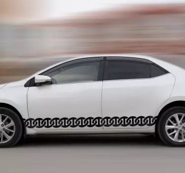 Autoaufkleber schwarze Ketten Chain - TenStickers