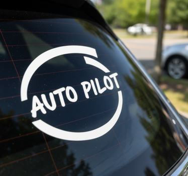 Autoaufkleber minimalistischer weißer schnitt - TenStickers
