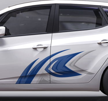 Autoaufkleber mit dynamischem wellenmuster - TenStickers