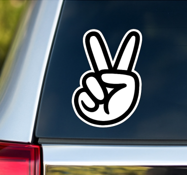 Autoaufkleber mit friedenszeichen handgesten - TenStickers